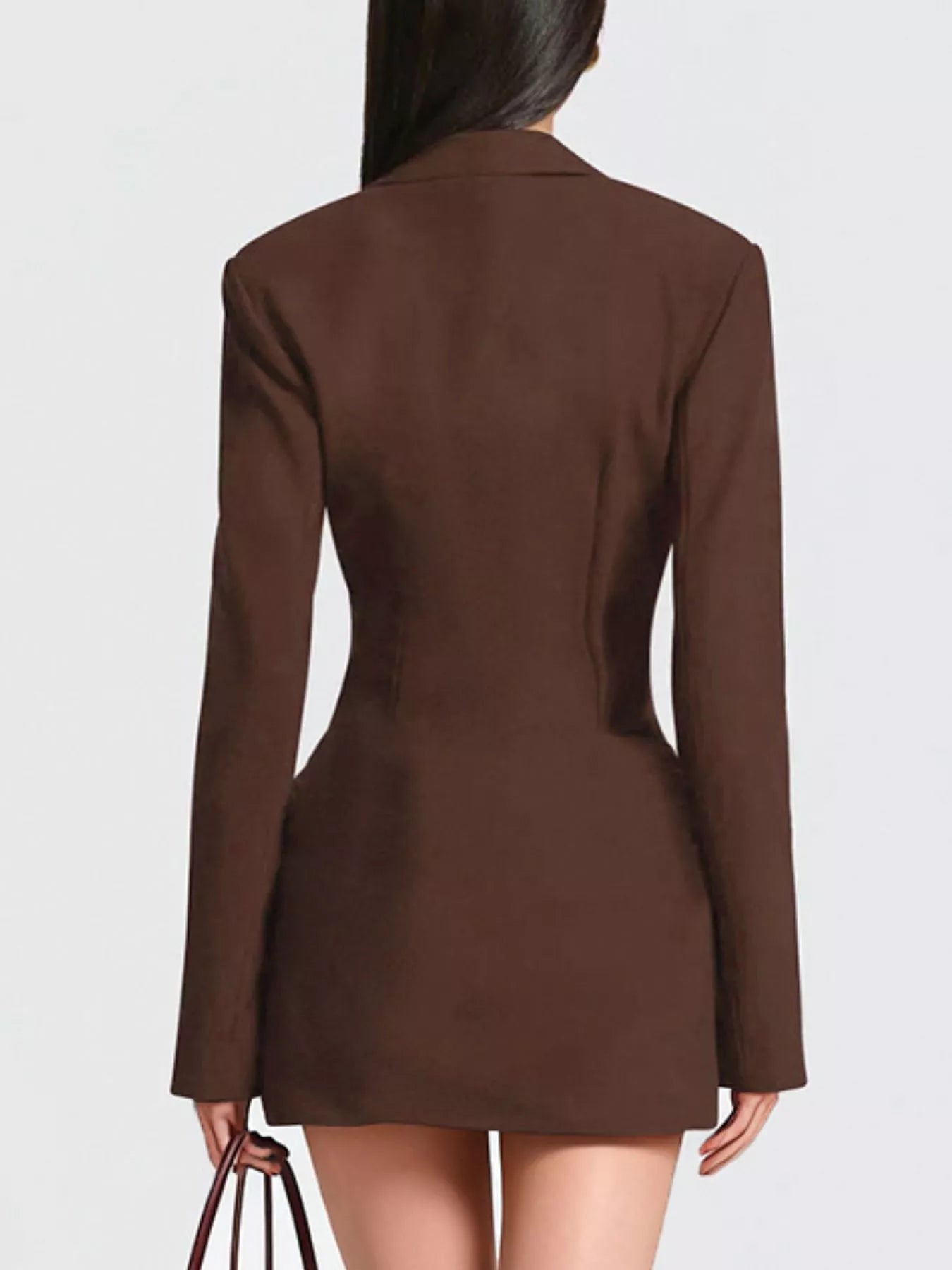 Full Size Blazer-Style Long Sleeve Mini Dress Plus Size Medzom Full Size Blazer-Style Long Sleeve Mini Dress Plus Size Medzom